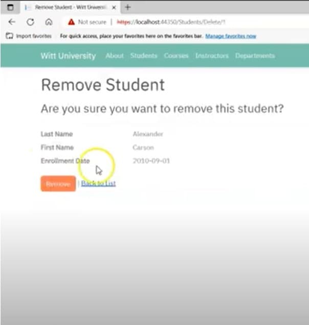 A screenshot of a .NET website
