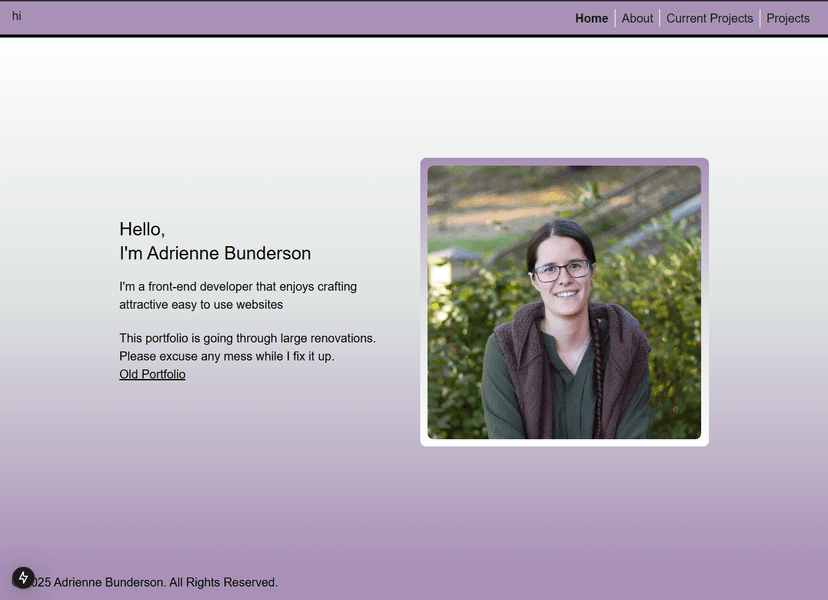 A screenshot of the homepage of this website